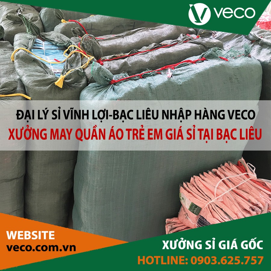 VECO-Xưởng may quần áo trẻ em giá sỉ tại Bạc Liêu